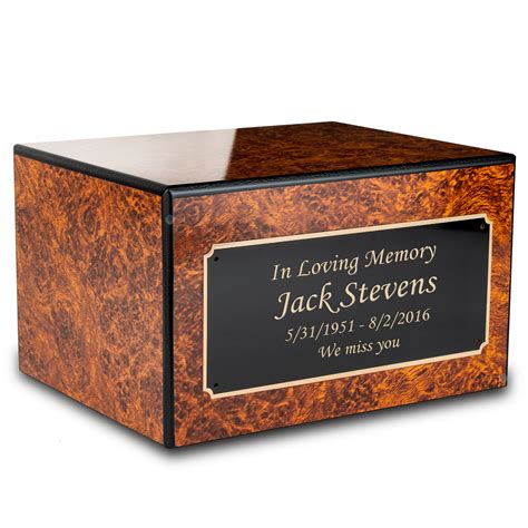 metal box urn|engraved boxes for remains.